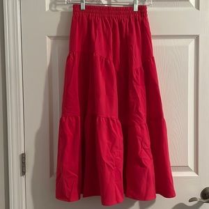 SHEIN Hot Pink Midi Skirt - size small